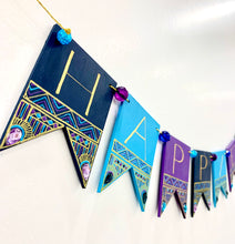 Load image into Gallery viewer, Midnight Happy Eid Banner with Gold Twine