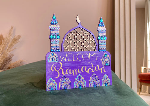 Midnight Dual Ramadan & Eid Welcome Sign