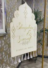Load image into Gallery viewer, Hanging Wedding Welcome Sign with Tassels