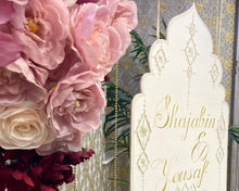 Load image into Gallery viewer, Hanging Wedding Welcome Sign with Tassels