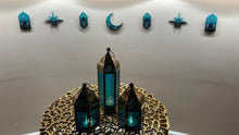Load image into Gallery viewer, Dusk Micro Hanging Ornaments Set of 7 Lanterns Stars &amp; Moon