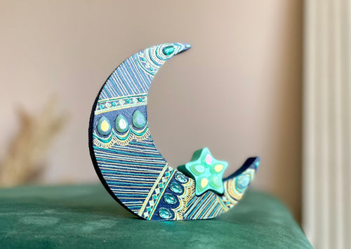 Dusk Ramadan & Eid Standing Moon with Star