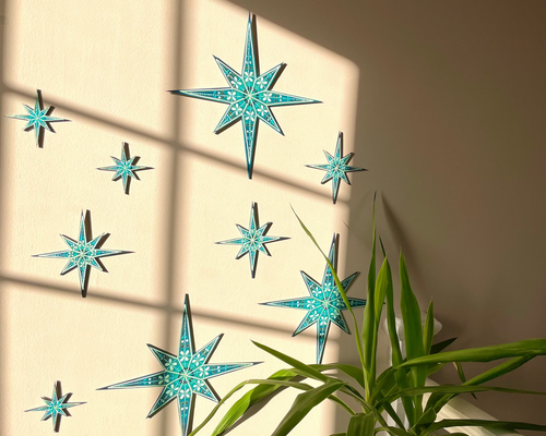 Dusk Imperial Decorative Eid Wall Stars Set of Nine