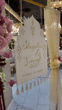 Load image into Gallery viewer, Hanging Wedding Welcome Sign with Tassels