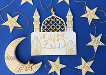 Load image into Gallery viewer, ivory ramadan and Eid dual decorations set