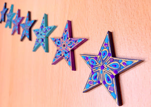 Midnight Ten Mini Wall Stars for Ramadan and Eid